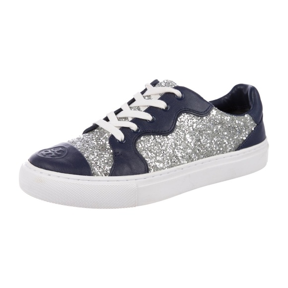 Tory Burch Shoes - Tory Burch sneaker glitter navy blue size 8.5